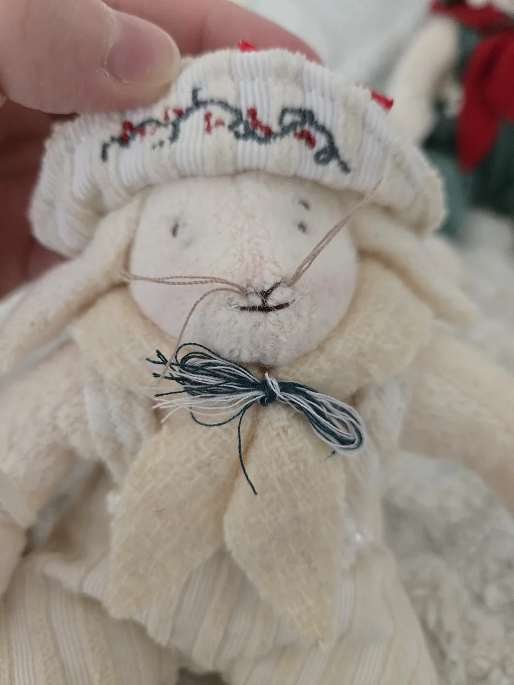 Bunnies By The Bay Plush Lamb Pair Holiday Stuffed Rabbit Cottagecore Decor